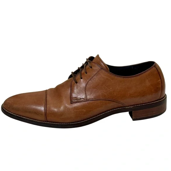 Cole Haan Mens Lenox Hill Oxford Size 8.5 D Cognac Tan Cap Toe Dress Shoe Cole Haan Mens Lenox Hill Oxford Size 9.5 WIDE Cognac Tan  main image 4